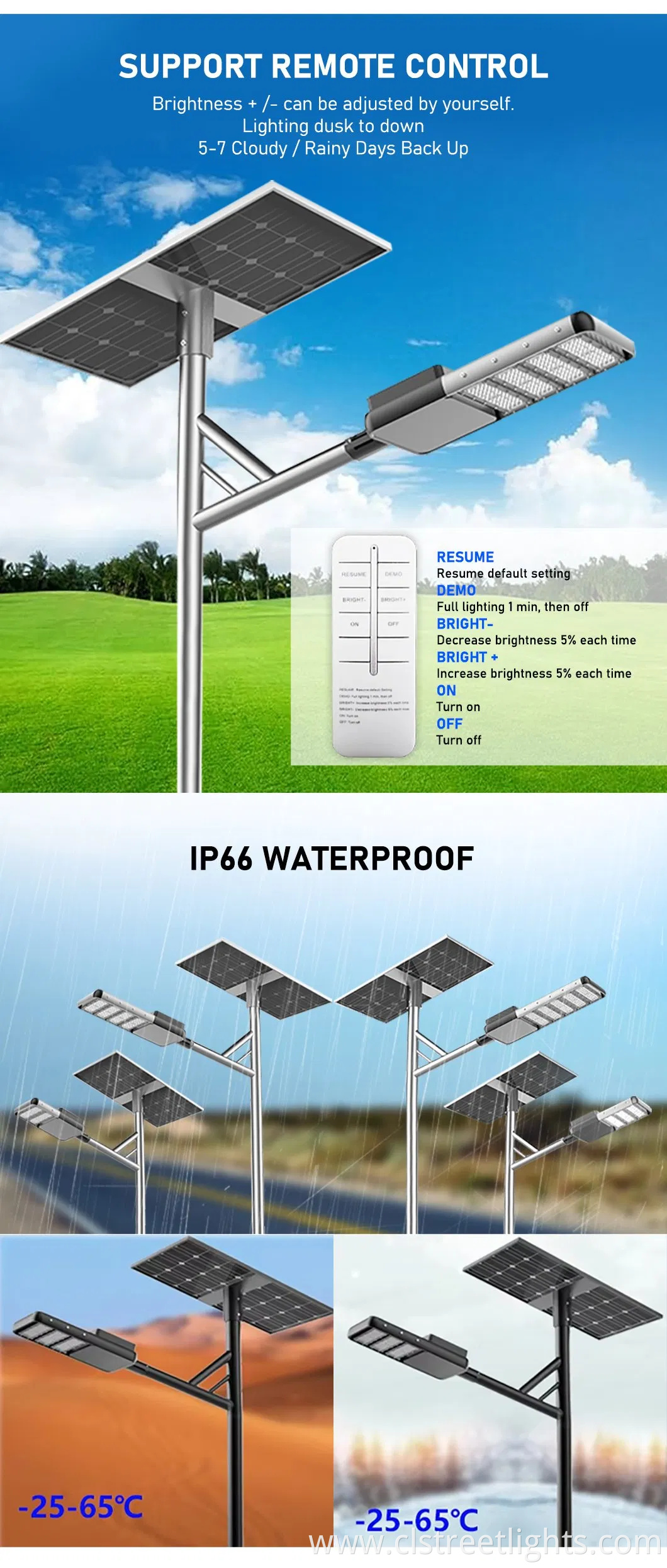 Baorun Factory Price 100W Zc Series All-in-Two Integrated LED Solar Street Lights